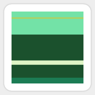 A marvelous combo of Dark Sea Green, Seafoam Blue, Tea Green, Cal Poly Pomona Green and June Bud stripes. Sticker